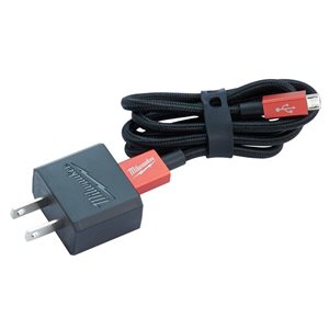 48-59-1202 - 3ft Micro-USB Cable and 2.1A Wall Charger - MILWAUKEE