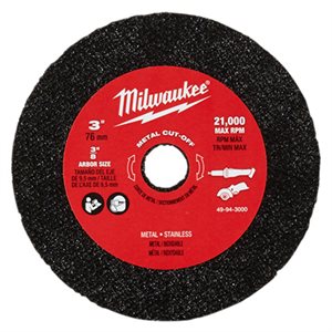 49-94-3000 - 3" Metal Cut Off Wheel 3PK - MILWAUKEE